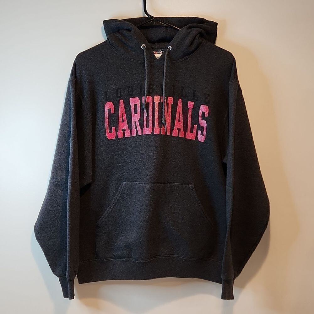 Jerzees NuBlend NCAA Louisville Cardinals Hoodie Sweatshirt Women's Size Med EUC